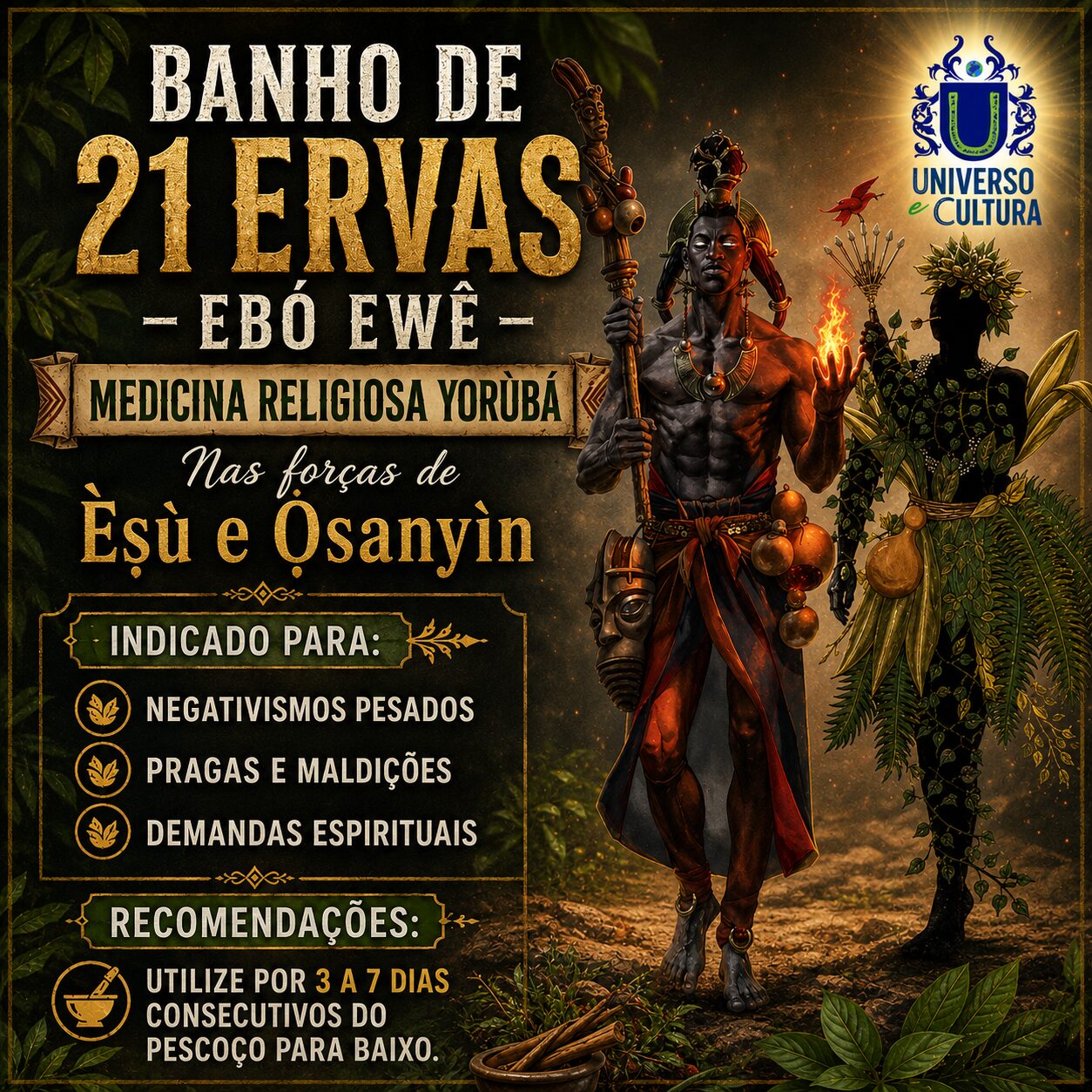 Banho de 21 Ervas - Ebó Ewê (70g)